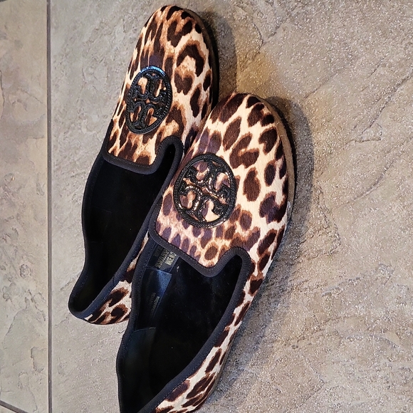 TORY BURCH Leopard Billy Slippers  SZ9 - Picture 1 of 7